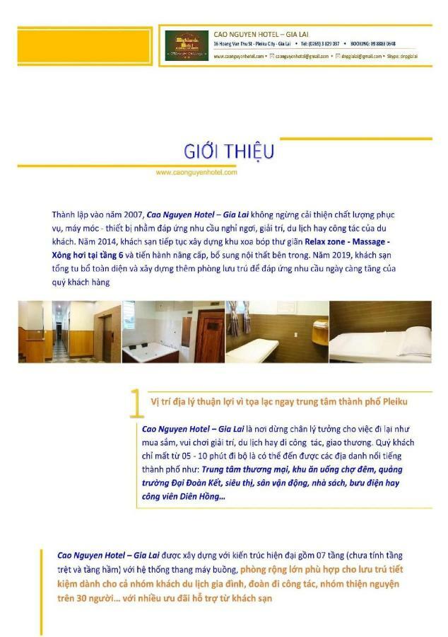 Cao Nguyen Hotel Pleiku Exterior photo